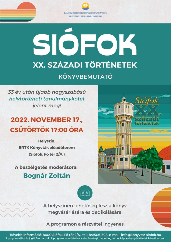 Siófok - XX. századi történetek | Könyvbemutató