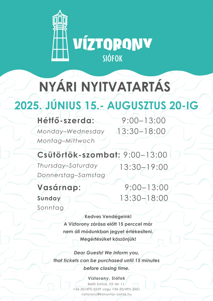 Nyitvatartas 2025.06.15 08.20. Plakát