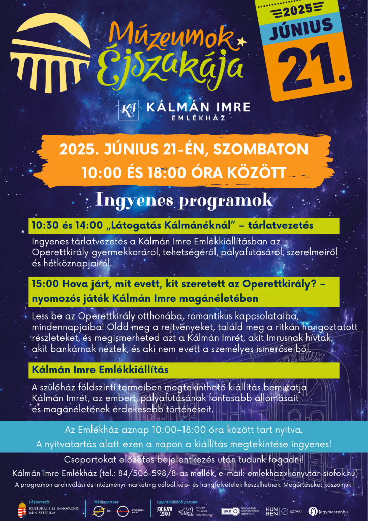 2025.06.21. Muzeumok Ejszakaja Plakat