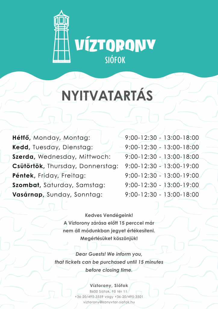 Nyitvatartas nyari plakat