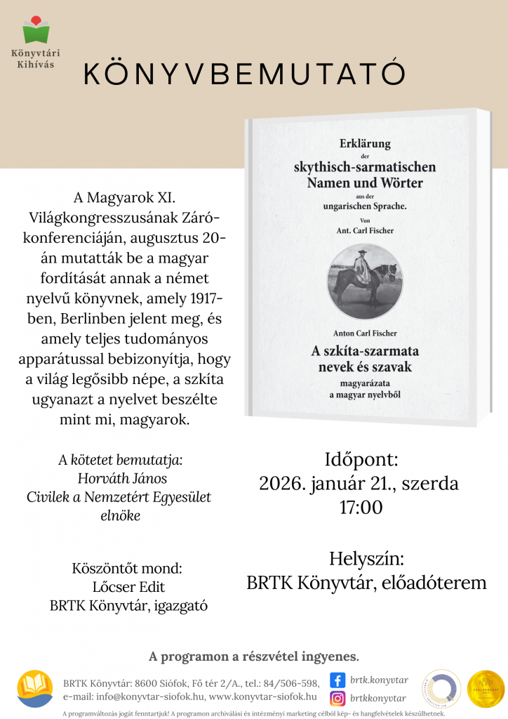 2026.01.21 horvath janos a szkitak nyelve plakat
