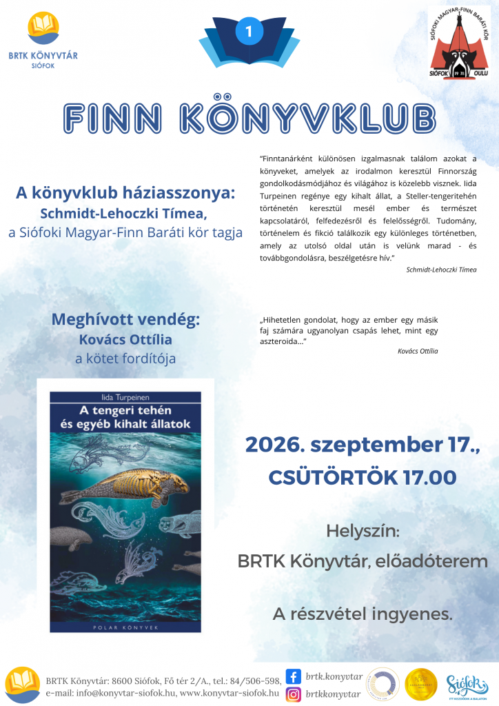 2026.09.17. Finn konyvklub plakat